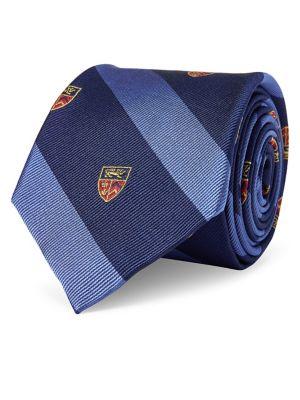 Lauren Ralph Lauren Striped Crest Silk Tie