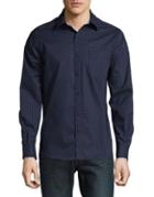 Nautica Classic-fit Stretch Printed Casual Button-down Shirt