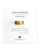 Dogeared Be Present 14k Goldplated Brass Ring