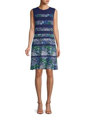 Michael Michael Kors Petite Paisley Remix Paneled Dress