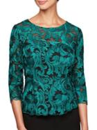 Alex Evenings Plus Baroque Print Illusion Top