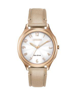 Citizen Drive Stainless Steel & Vegan Leather-strap Watch