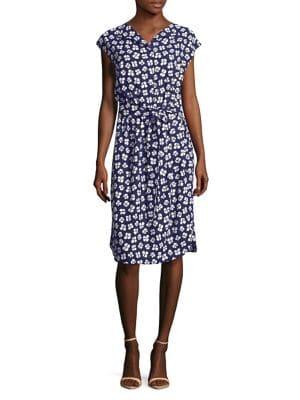 Anne Klein Clover Leaf-print Shirtdress