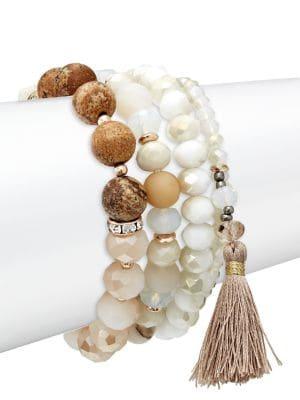 Design Lab Beaded Multi-row Bracelet