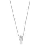 Effy 14k White Gold And Diamond Sandal Necklace