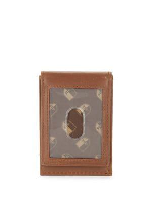 Black Brown Rfid-protection Slim Leather Bifold Wallet
