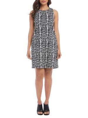 Karen Kane Snakeskin Printed A-line Dress
