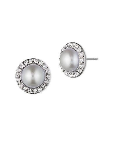 Givenchy Faux Pearl Button Stud Earrings