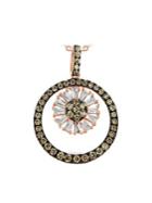 Le Vian 14k Strawberry Gold? Vanilla Diamonds? & Chocolate Diamonds? Sunflower Pendant Necklace