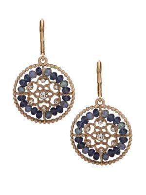 Lonna & Lilly Goldtone Filigree Crystal Drop Earrings