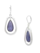 Anne Klein Mother-of-pearl Faceted Drop Earrings