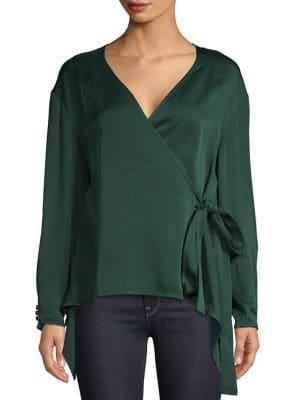 Diane Von Furstenberg Ruffle Back Wrap Top