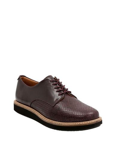 Clarks Glick Darby Embossed Leather Oxfords