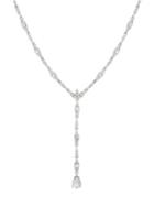 Givenchy Silvertone And Crystal Long Y-necklace