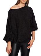 1.state Textured Three-quarter Sleeve Top