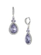 Givenchy Pave Crystal Pear Drop Earrings