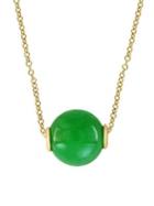 Effy 14k Yellow Gold & Green Jade Pendant Necklace