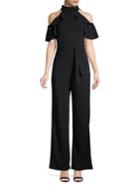 Quiz Ruffle Cold-shoulder Jumpsuit