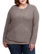 Lucky Brand Plus Classic Ribbed Sweater