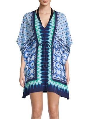Tommy Bahama Tide Seashell Printed Drawstring Tunic