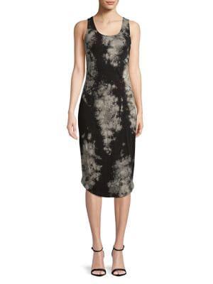 Design Lab Printed Tank Midi Dress