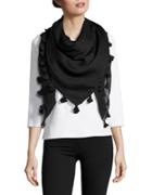 Lord & Taylor Tassel Accented Wrap Scarf