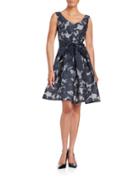 Chetta B Floral Fit-and-flare Dress