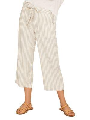 Sanctuary Sasha Stripe Wide-leg Cropped Pants