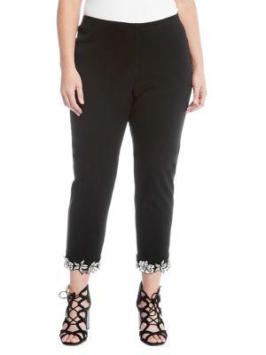 Karen Kane Plus Embellished Piper Pants