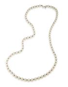 Carolee Hematite And Faux Pearl Necklace