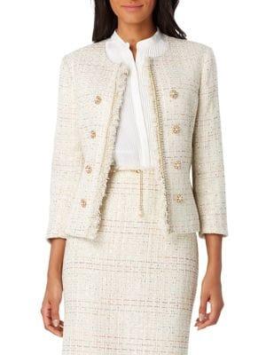 Tahari Arthur S. Levine Petite Embellished Button Boucle Jacket