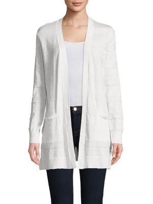 Imnyc Isaac Mizrahi Striped Open-front Cardigan