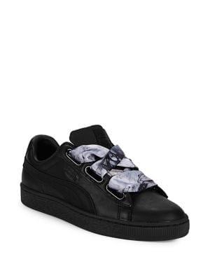 Puma Basket Heart Mimicry Leather Sneakers