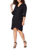 Rebel Wilson X Angels Plus V-neck Quarter-sleeve Dress