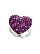 Effy Ruby, Pink Sapphire & Sterling Silver Heart Ring