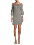 Bb Dakota Ribbed Off-the-shoulder Sheath Dress