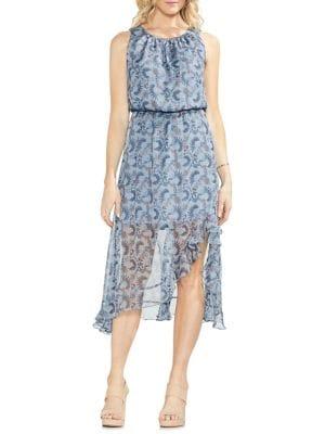 Vince Camuto Sapphire Blossom Floral A-line Dress