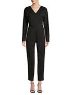 Halston Chinating V-neck Jumpsuit