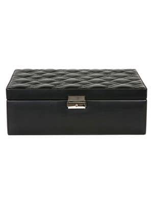 Mele & Co. Bijou Locking Fashion Quilted Faux Leather Jewelry Box