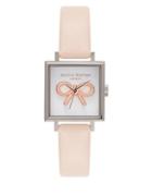 Olivia Burton Vintage Bow Stainless Steel Leather-strap Watch