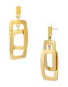 Kenneth Cole New York Gold-plated Rectangle Double Drop Earrings