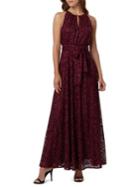 Tahari Arthur S. Levine Keyhole Floral Lace Tie Maxi Dress