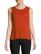 Calvin Klein Chevron Lace Knit Top