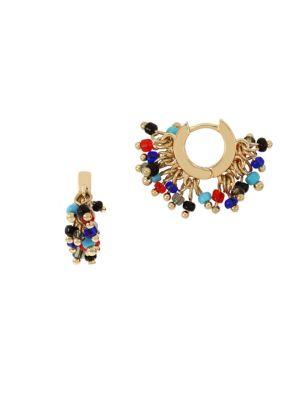 Bcbgeneration Multicolored Confetti Beaded Huggie Earrings