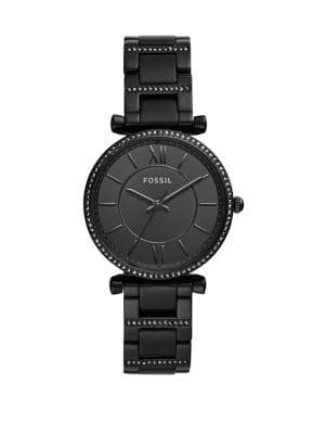 Fossil Carlie Three-hand Black Stainless Steel Bracelet Watch