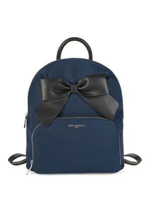 Karl Lagerfeld Paris Kris Nylon Bow Backpack
