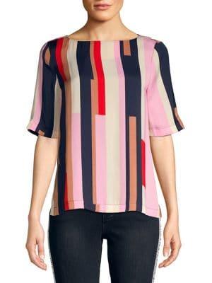 Vero Moda Ava Striped Short-sleeve Top