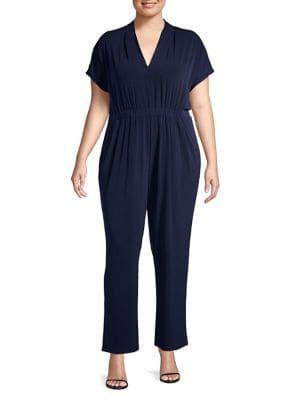 Vince Camuto Plus Short Sleeve Jumpsuit