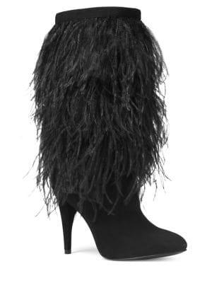 Michael Michael Kors Asha Ostrich Feather Booties