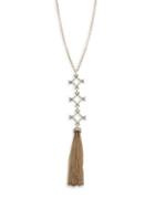 Design Lab Lord & Taylor Pagoda Chained Tassel Pendant Necklace